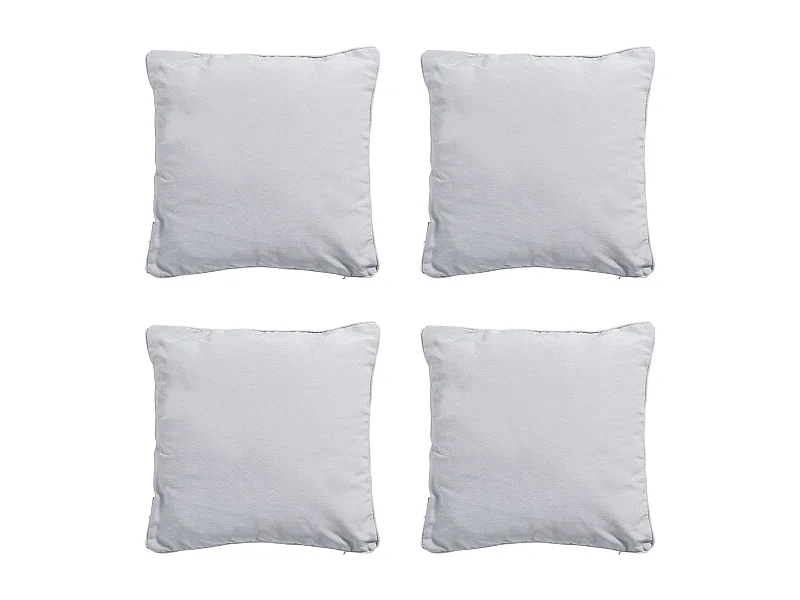 Coussin décoratif Panama gris clair - Env. 60x60 cm - Lot de 4