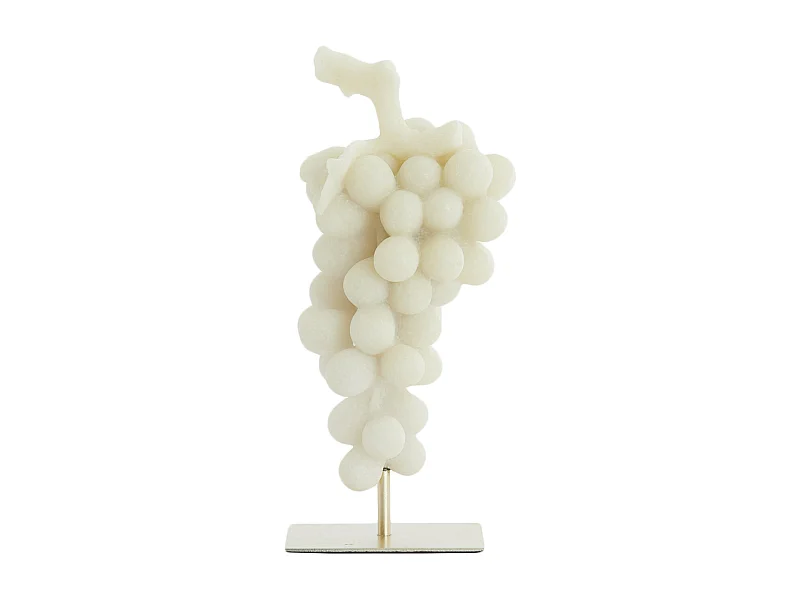 Ornament GRAPE - 14x12.5x30.5cm - Wit