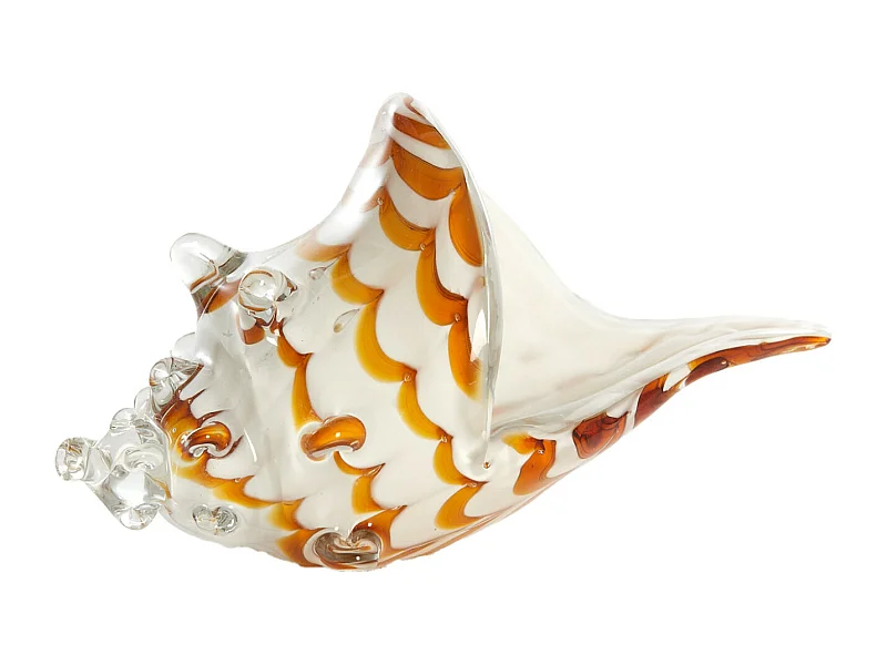 Ornement COQUILLAGE - 28x12x16cm - Blanc