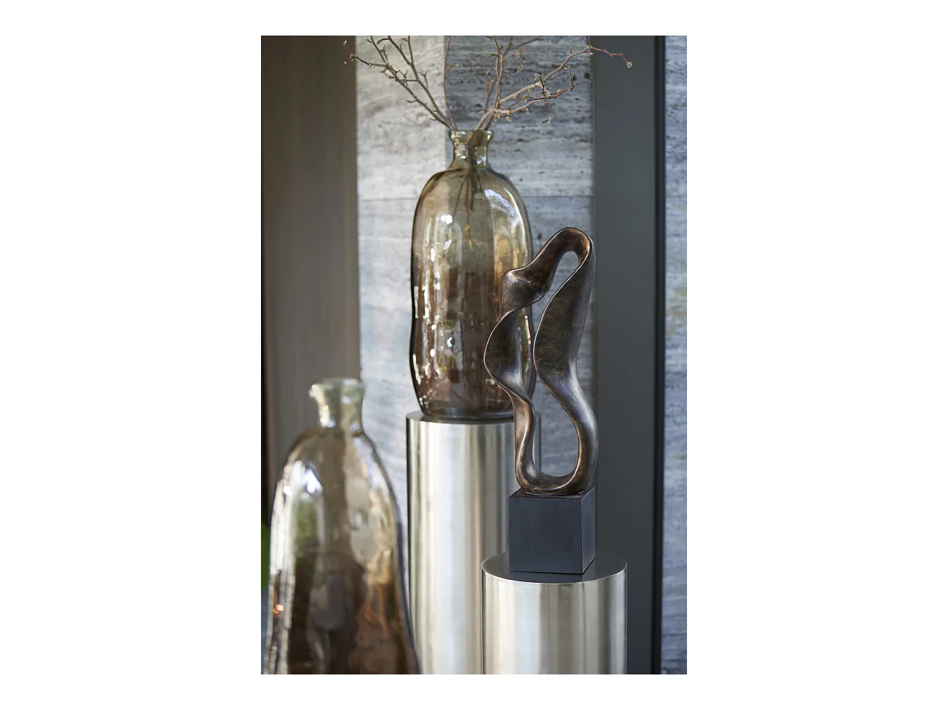 Ornement NAJAC - 21,5x15x69,5cm - Noir