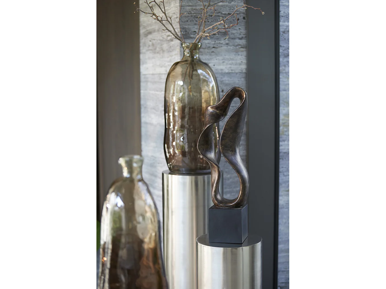 Ornement NAJAC - 21,5x15x69,5cm - Noir