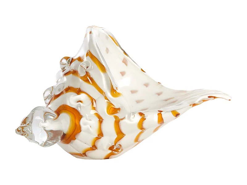 Ornament SHELL - 22x10x12cm - Wit