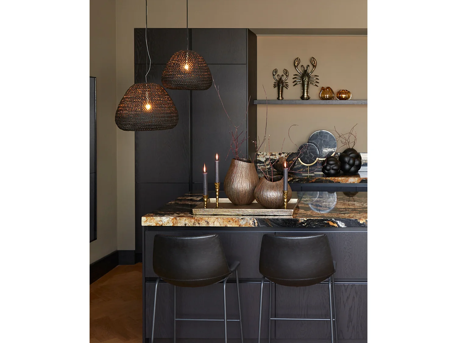 Ornement HOMARD - 37x19x10cm - Bronze