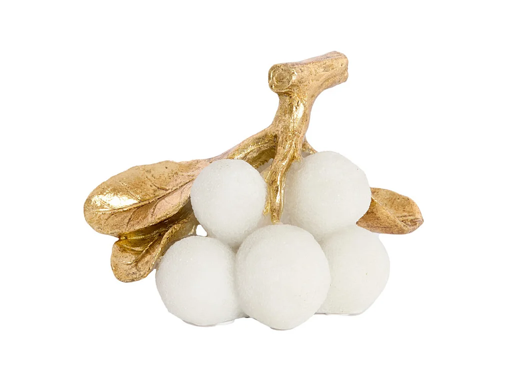 Ornement JAGODY - 24x14x16,5cm - Blanc