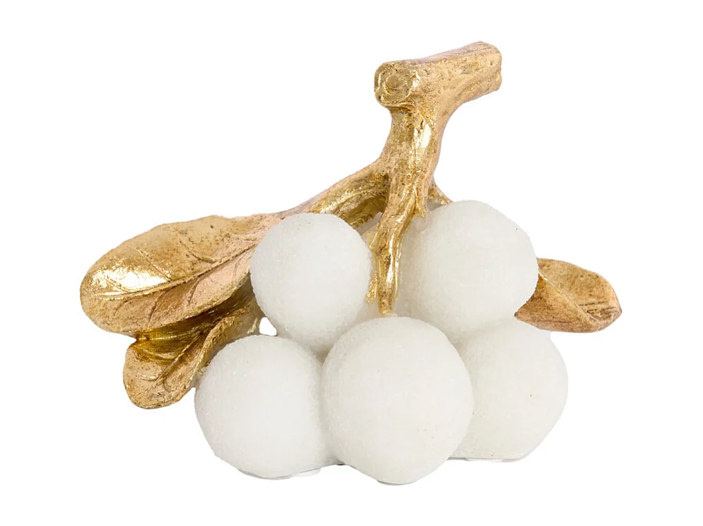 Ornement JAGODY - 24x14x16,5cm - Blanc