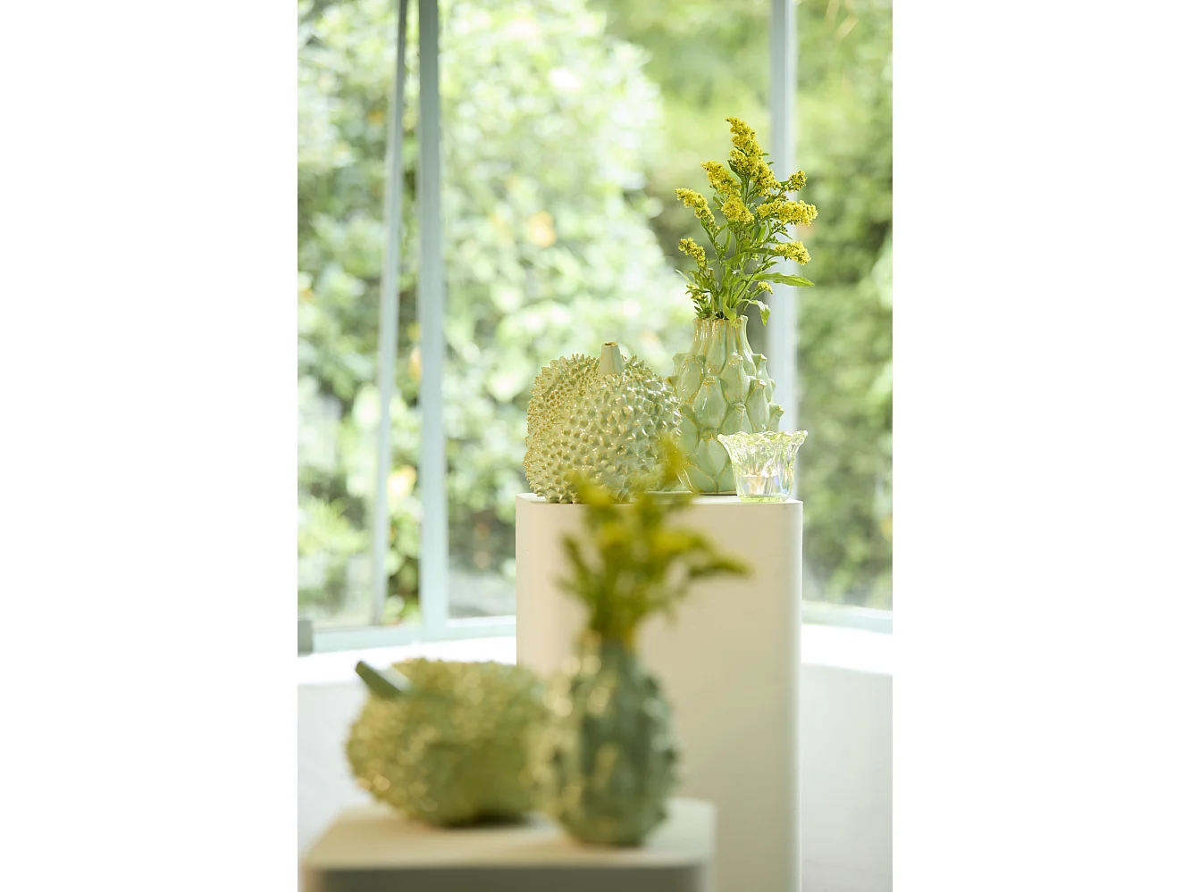 Ornement TAWANG - 20x18,5x18cm - Jaune