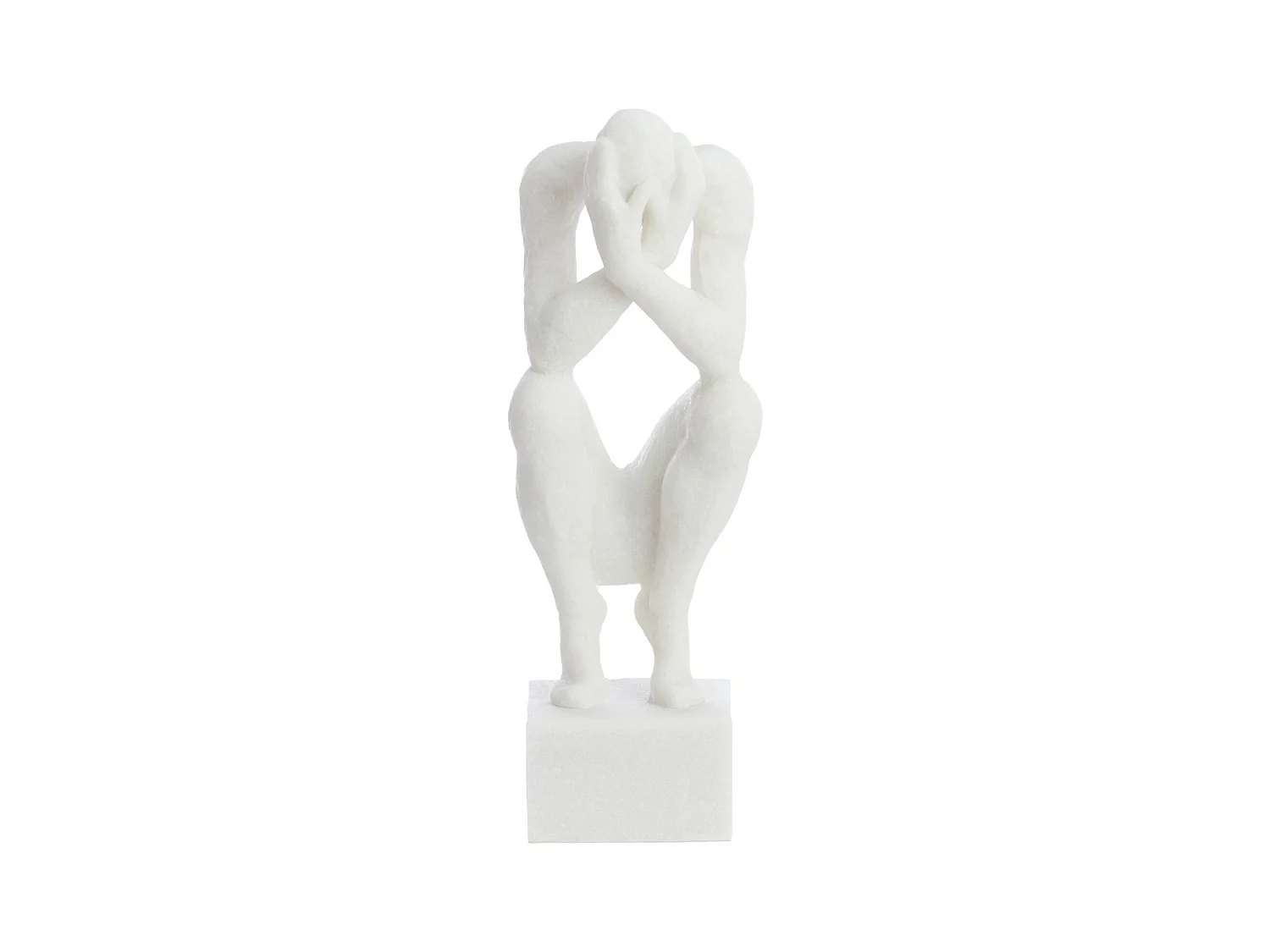 Ornement LOVINAC - 16x19x47cm - Blanc