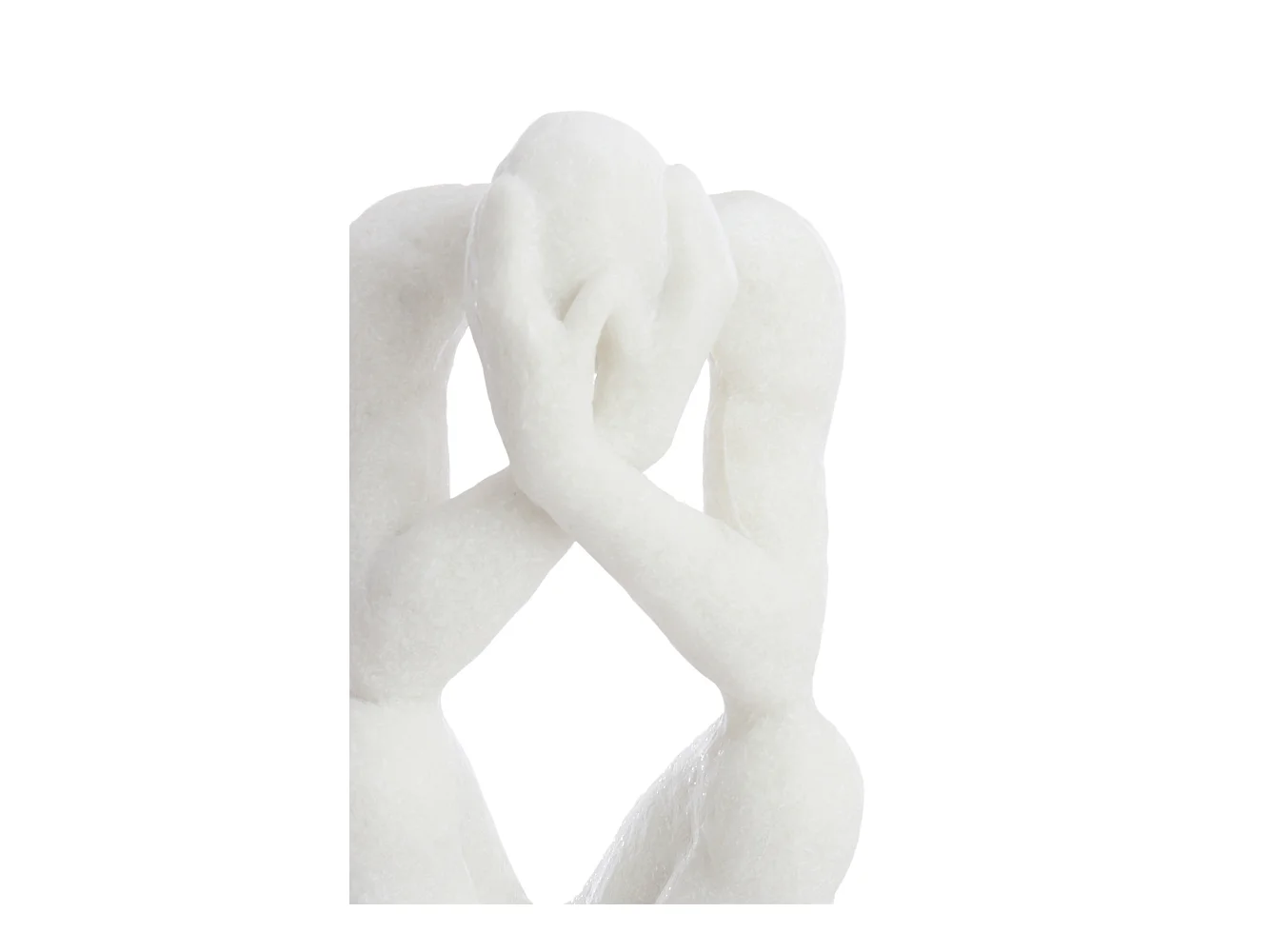 Ornement LOVINAC - 16x19x47cm - Blanc