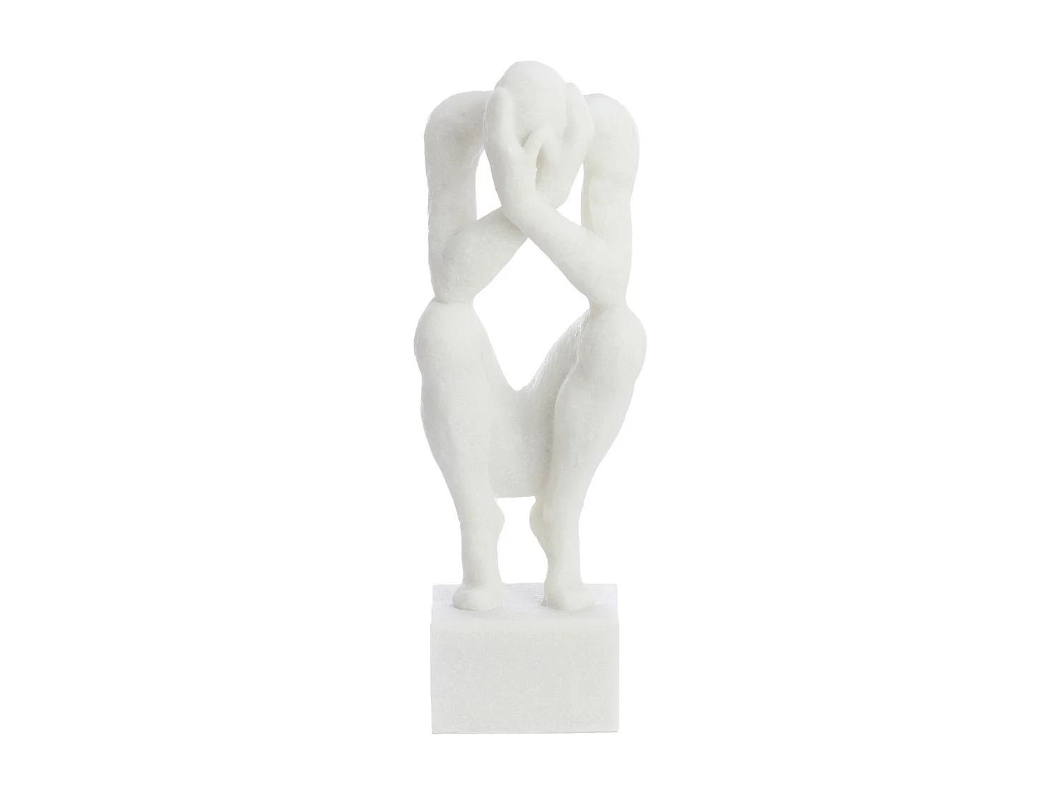 Ornement LOVINAC - 16x19x47cm - Blanc