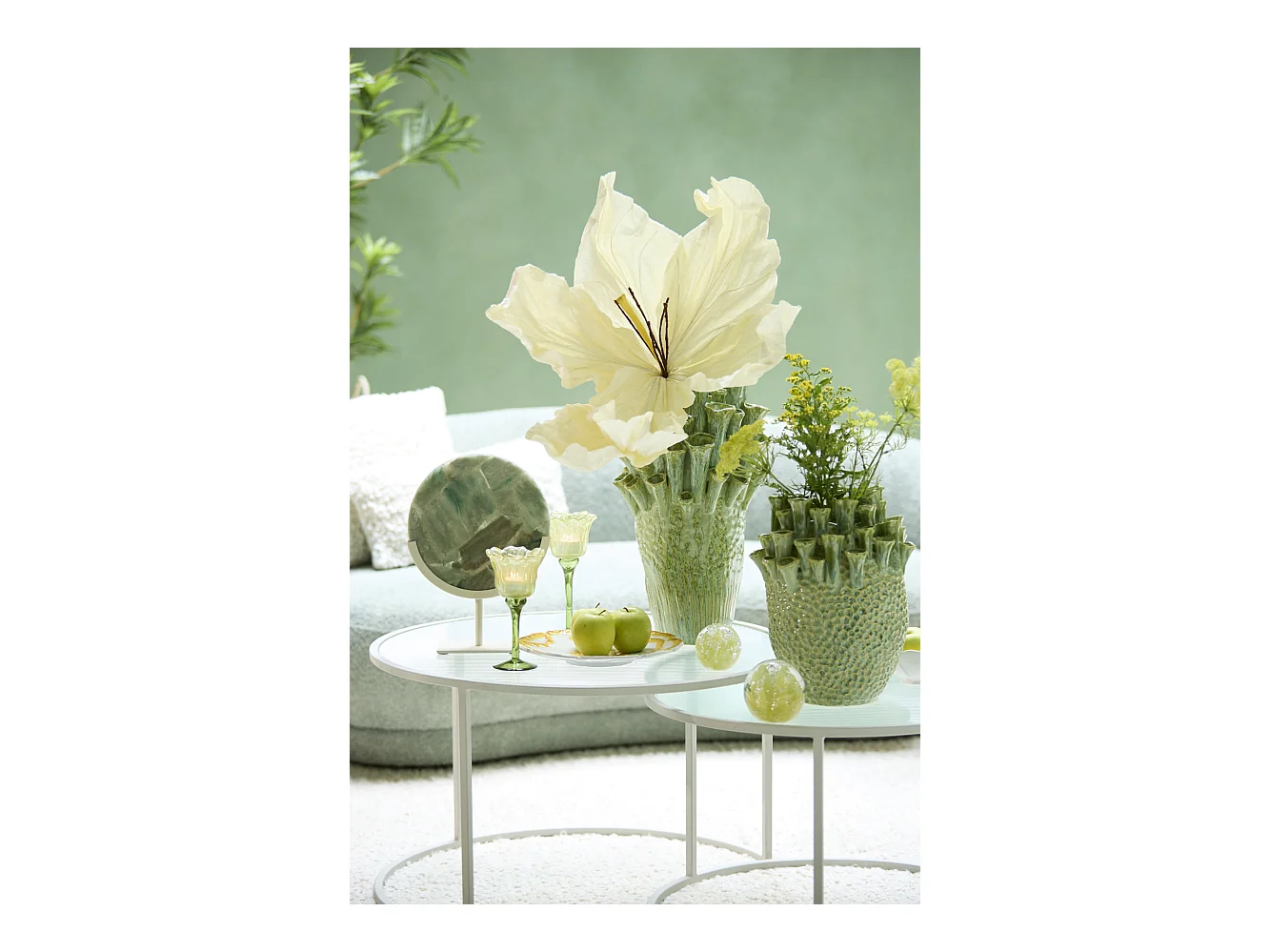 Ornement GOUYA - 25x10x35cm - Vert