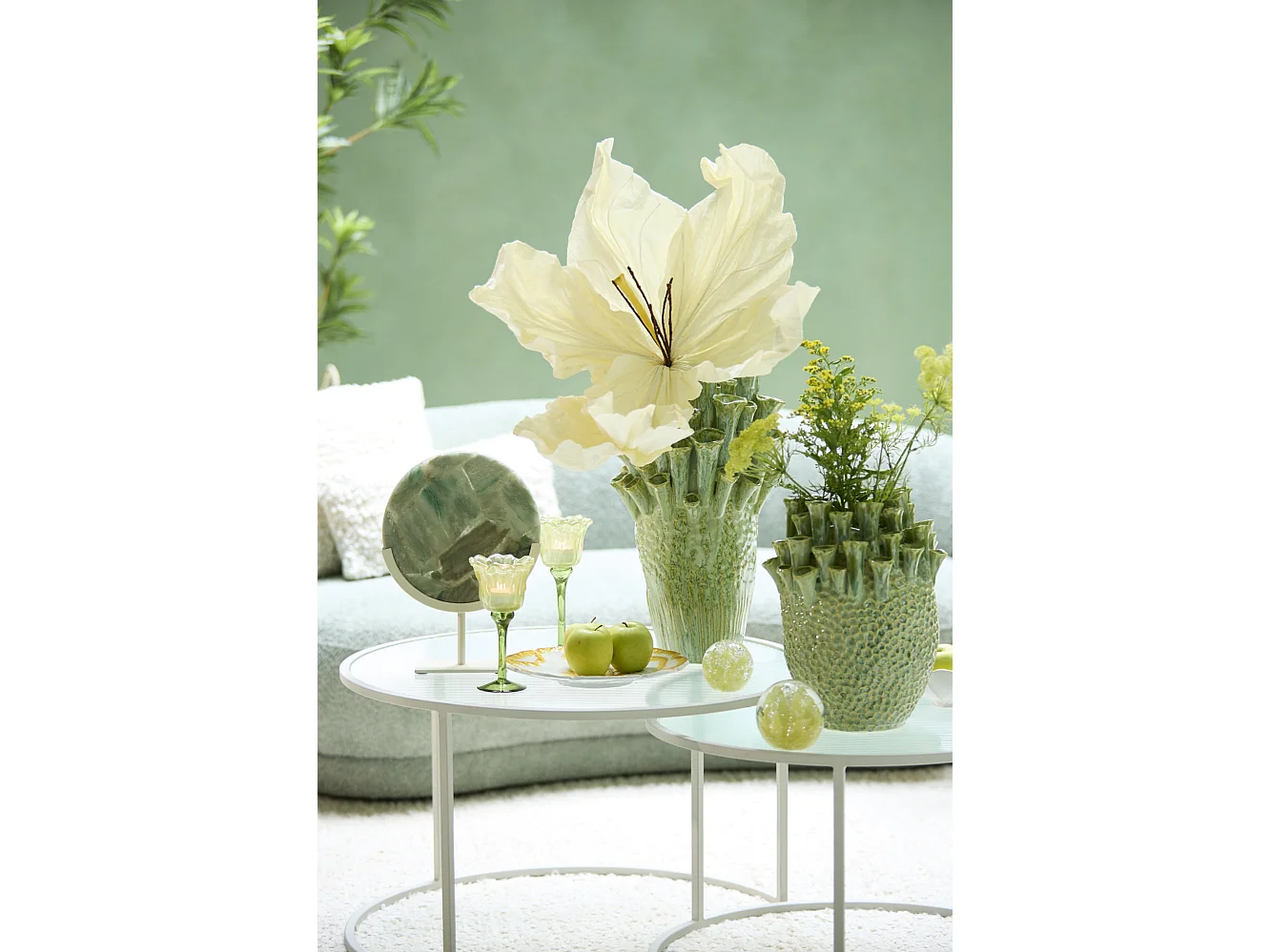 Ornement GOUYA - 25x10x35cm - Vert