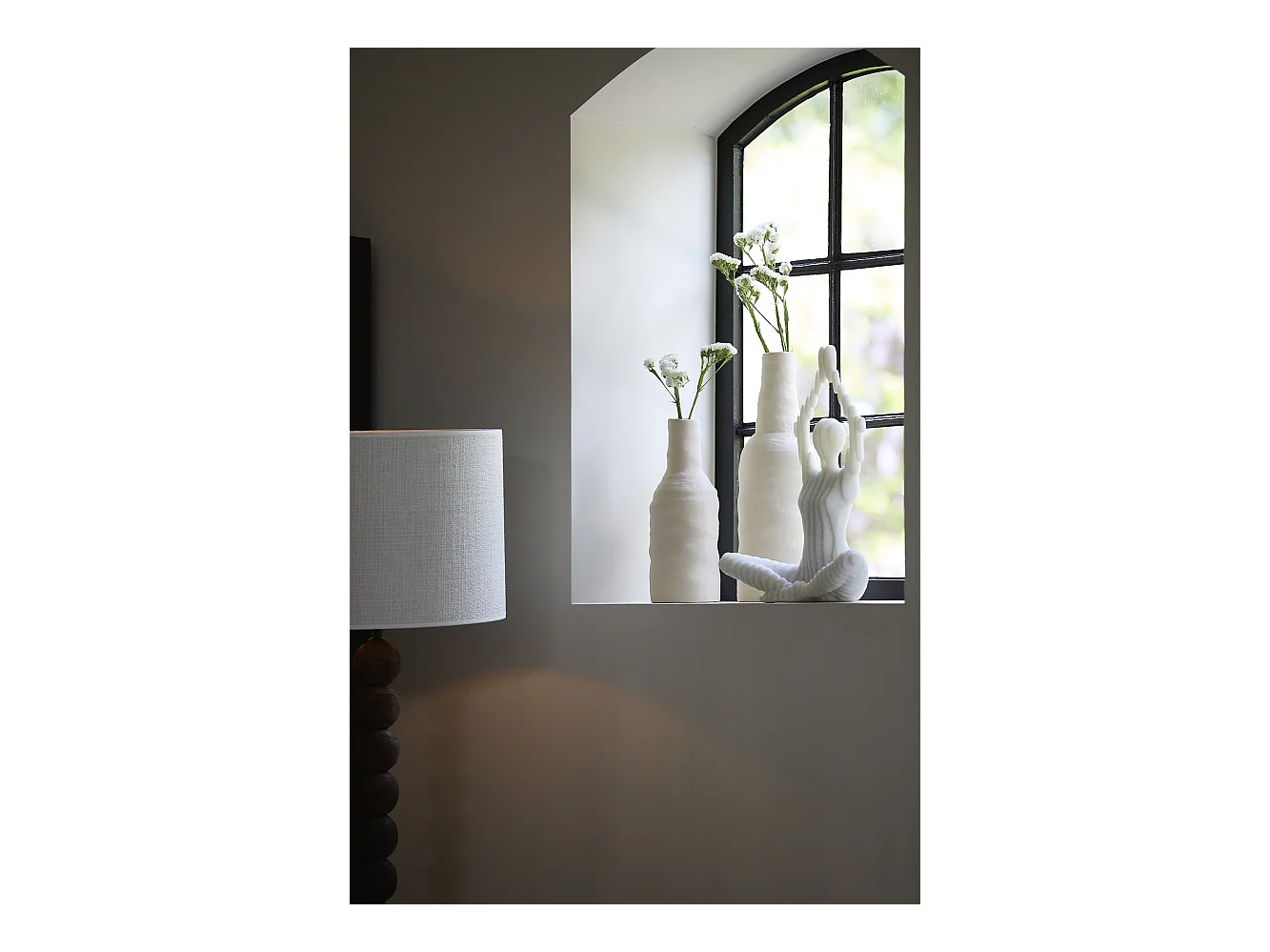 Ornement ZENNA - 28x17x41,5cm - Blanc