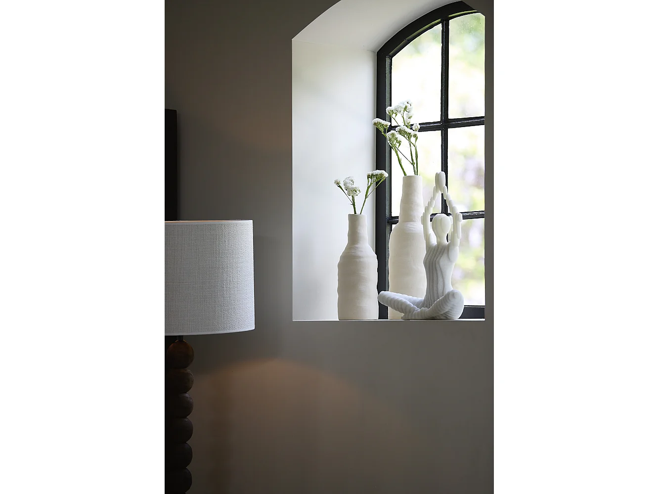 Ornement ZENNA - 28x17x41,5cm - Blanc