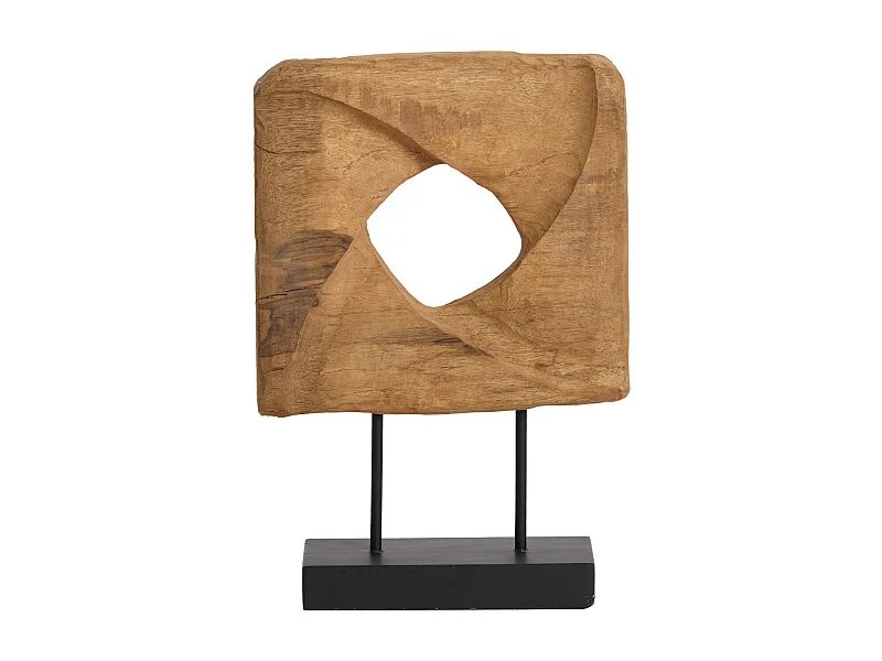 Ornement ZARATE - 26x9x38,5cm - Marron