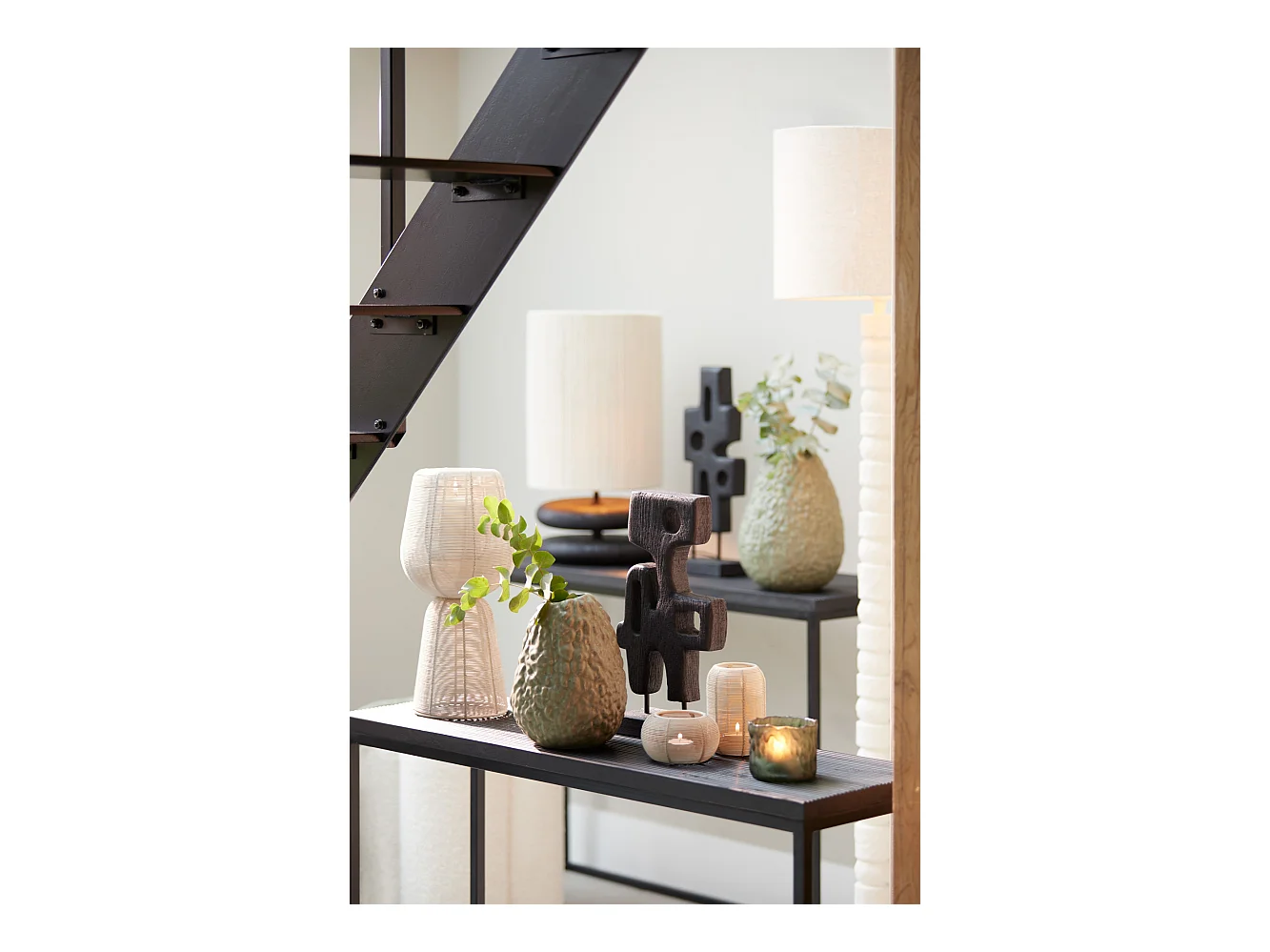 Ornement SALA - 20x9,5x38,5cm - Noir