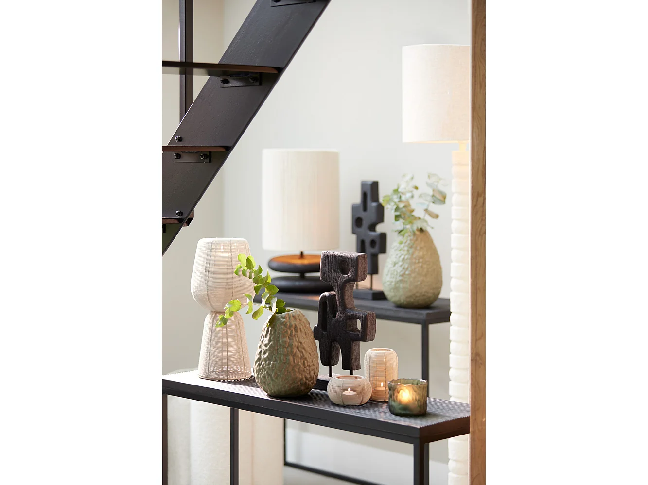 Ornement SALA - 20x9,5x38,5cm - Noir