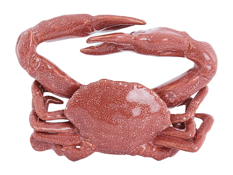 Ornement CRABE - Ø29x6,5cm - Rouge