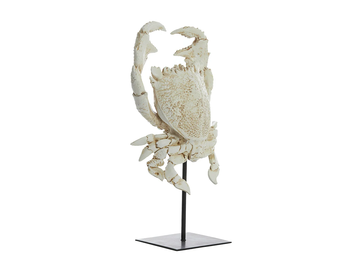 Ornement CRABE - 23x12,5x42,5cm - Blanc