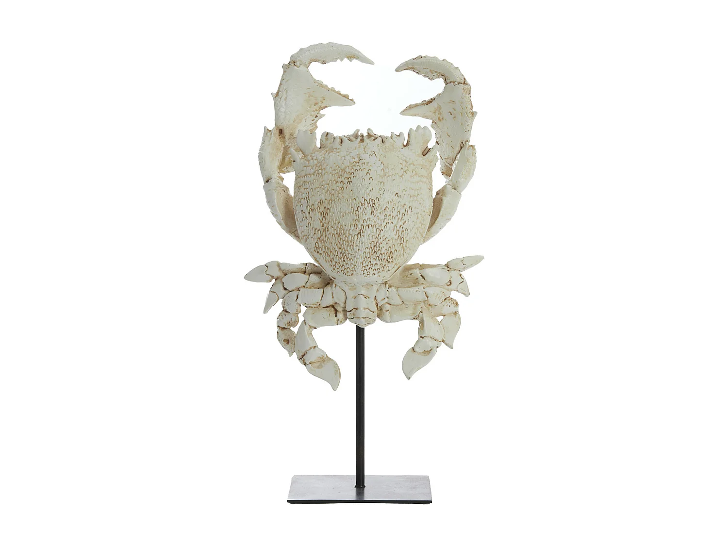 Ornement CRABE - 23x12,5x42,5cm - Blanc