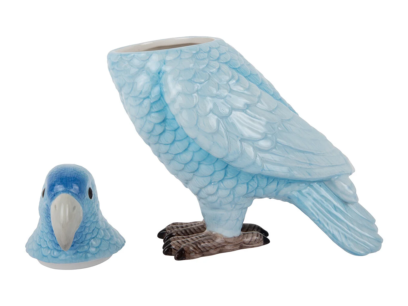 Bocal de rangement Oiseau - Bleu doux