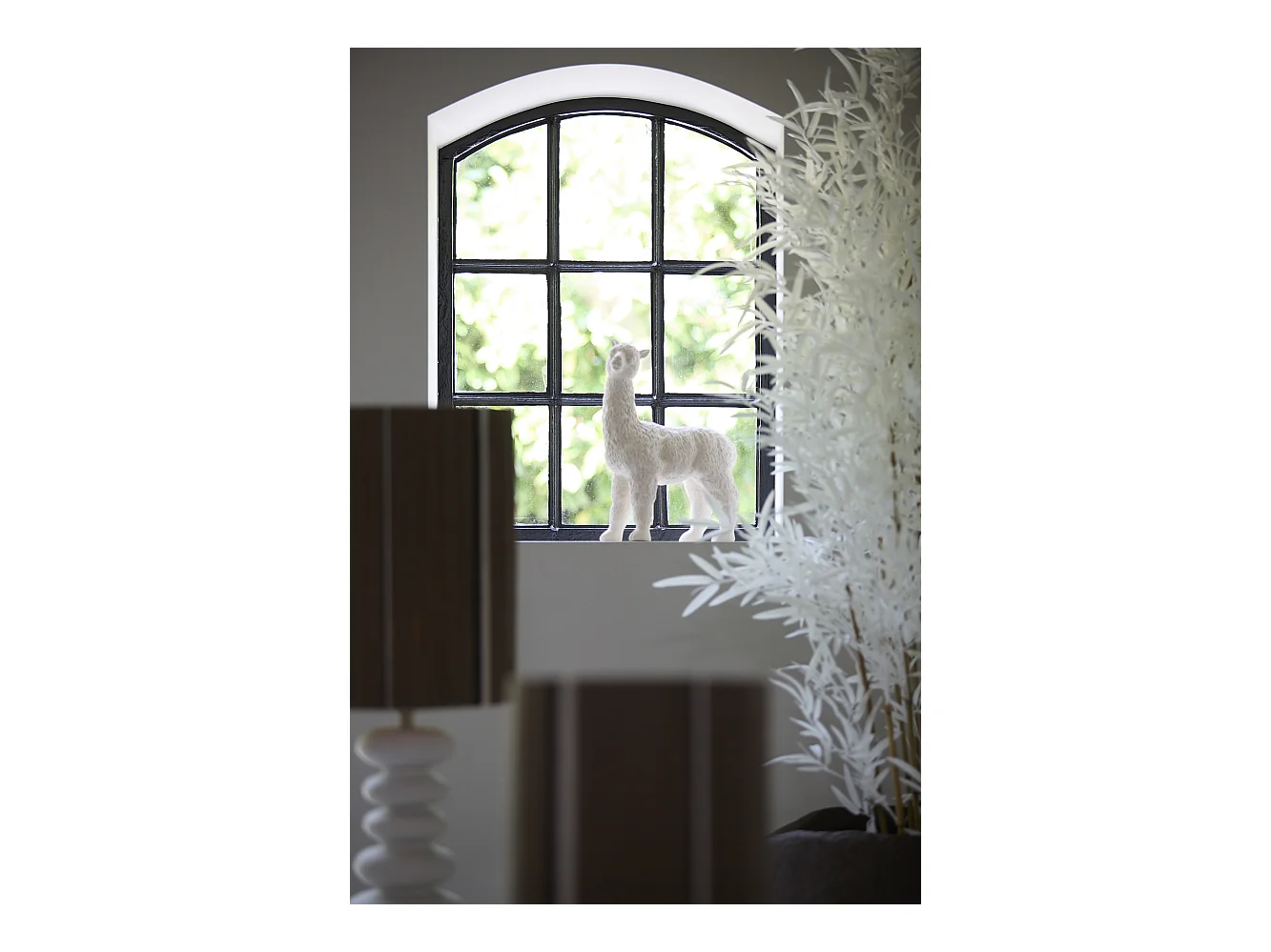 Ornement ALPACA - 29x13x39cm - Blanc