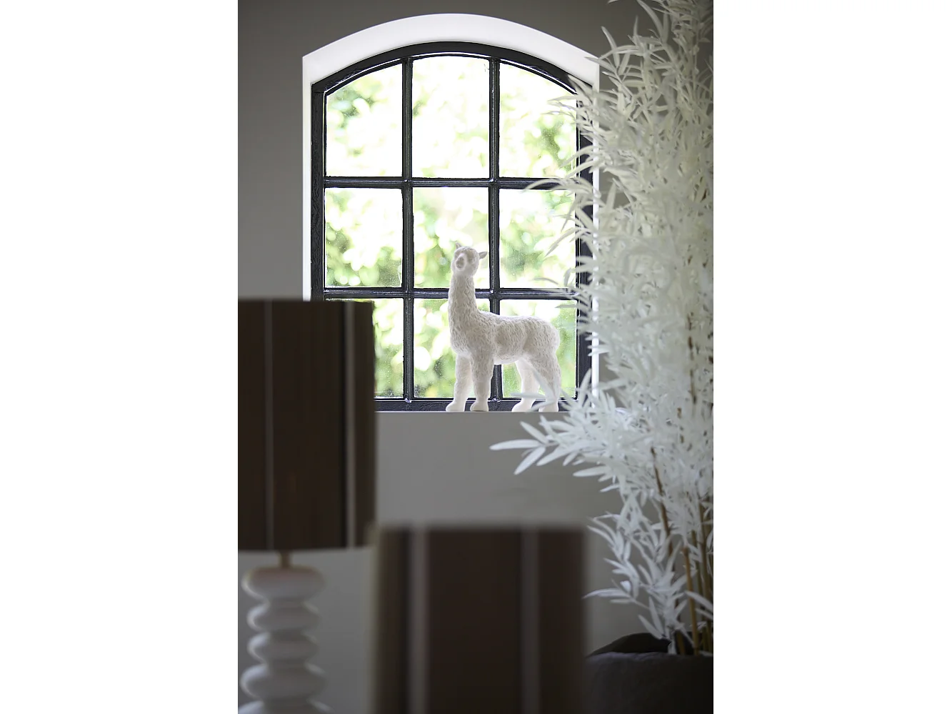 Ornement ALPACA - 29x13x39cm - Blanc