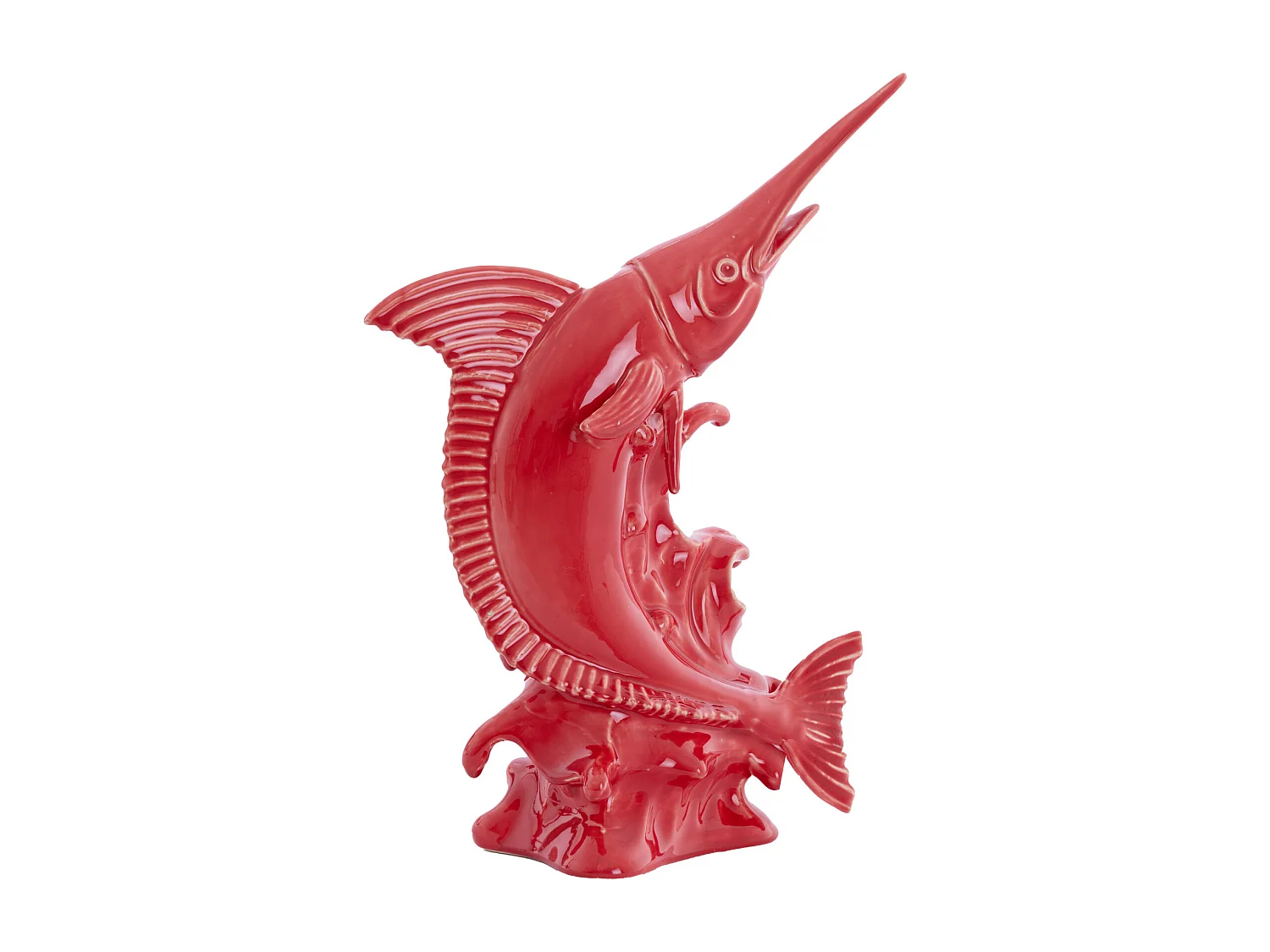 Ornement ESPADON - 33x16,5x43,5cm - Rouge