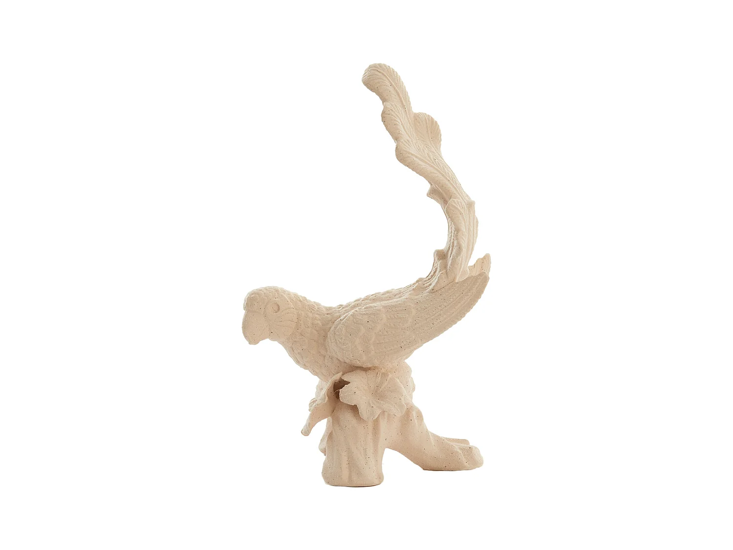 Ornement OISEAU - 21,5x17x35cm - Blanc