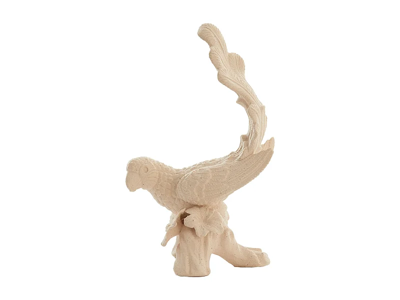 Ornement OISEAU - 21,5x17x35cm - Blanc