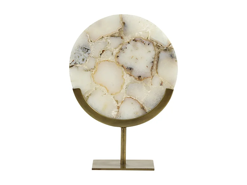 Ornement GOUYA - 25x10x35cm - Blanc