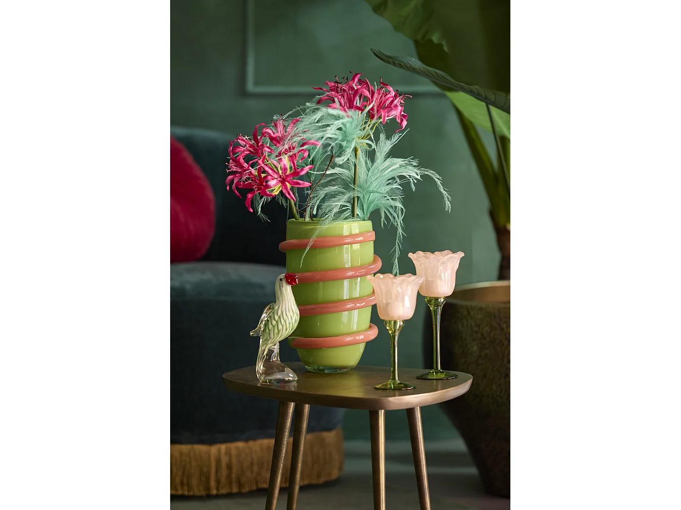 Ornement PERROQUET - 9x6,5x20cm - Vert