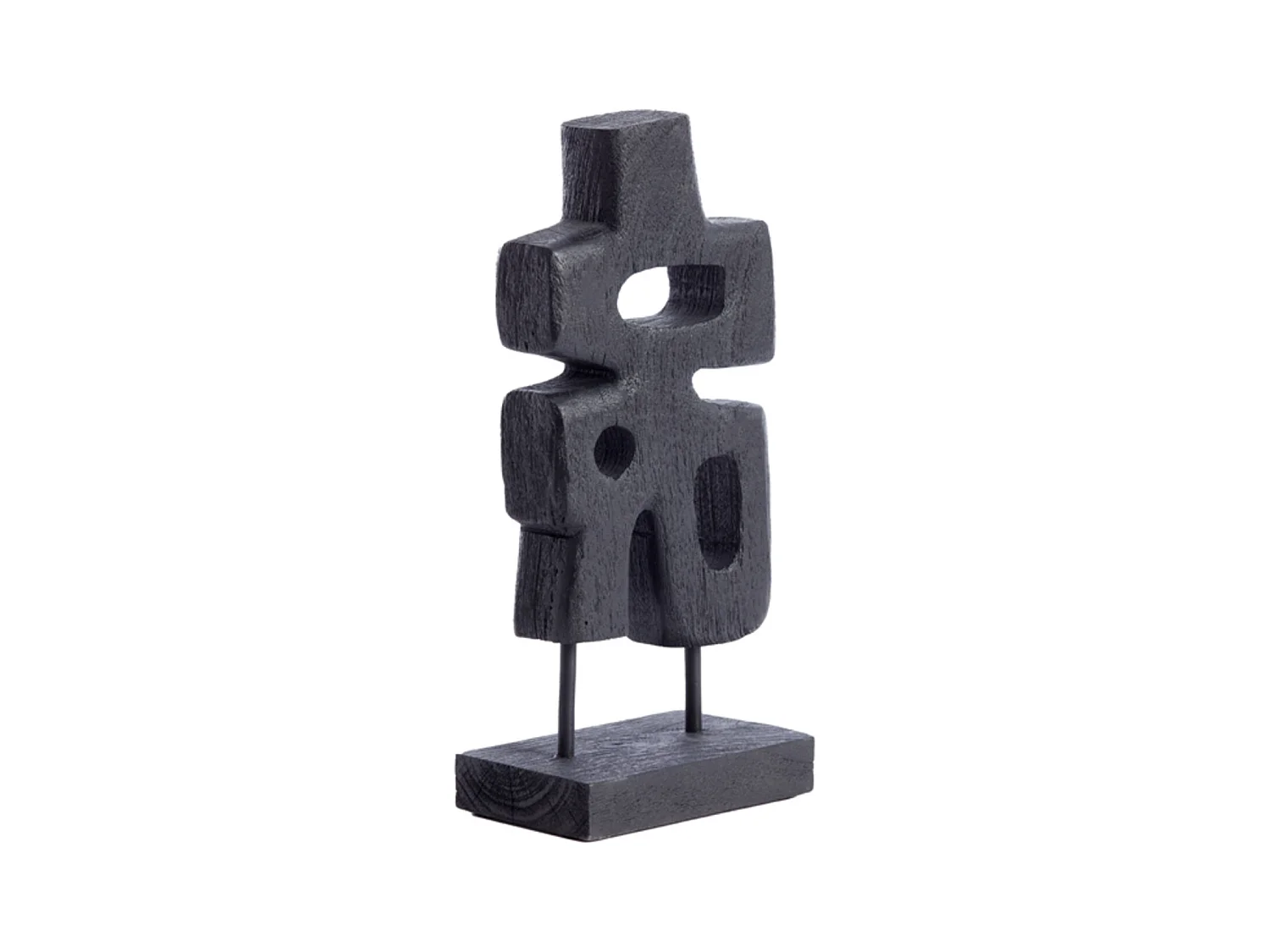 Ornement SILIA - 16x9x33cm - Noir