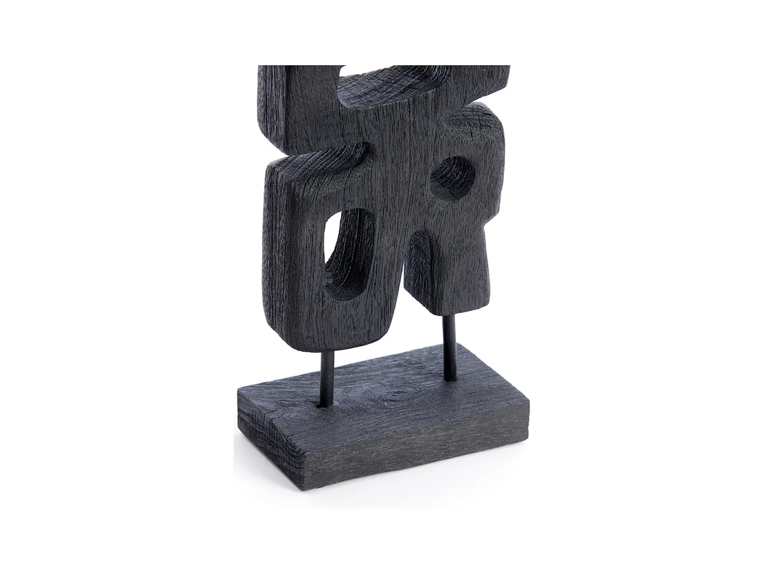 Ornement SILIA - 16x9x33cm - Noir