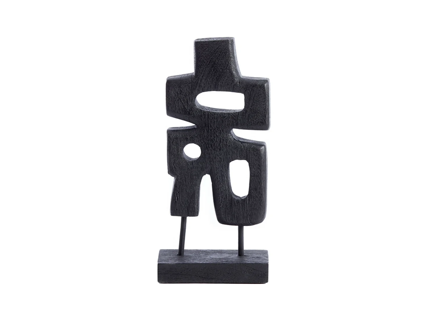 Ornement SILIA - 16x9x33cm - Noir