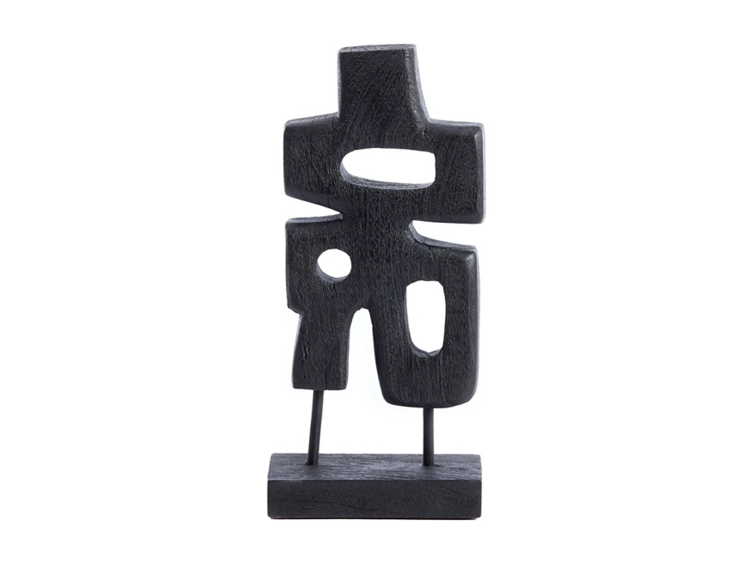 Ornement SILIA - 16x9x33cm - Noir