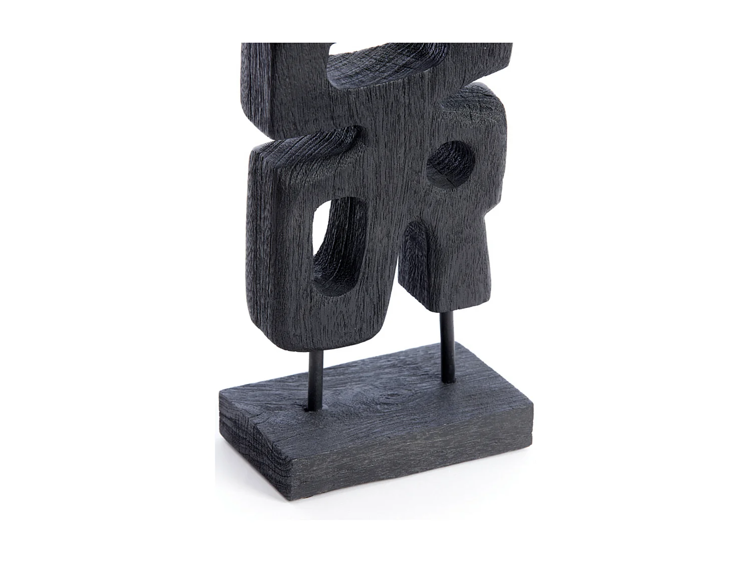 Ornement SILIA - 16x9x33cm - Noir