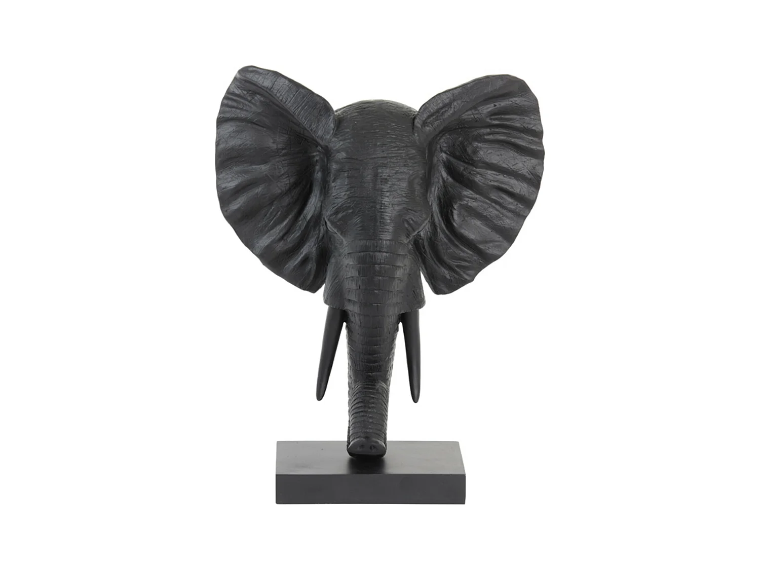 Ornement ÉLÉPHANT - 38,5x19,5x49cm - Noir