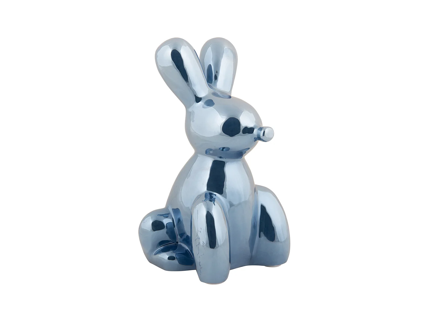 Image Lapin Grand - Plaqué bleu foncé