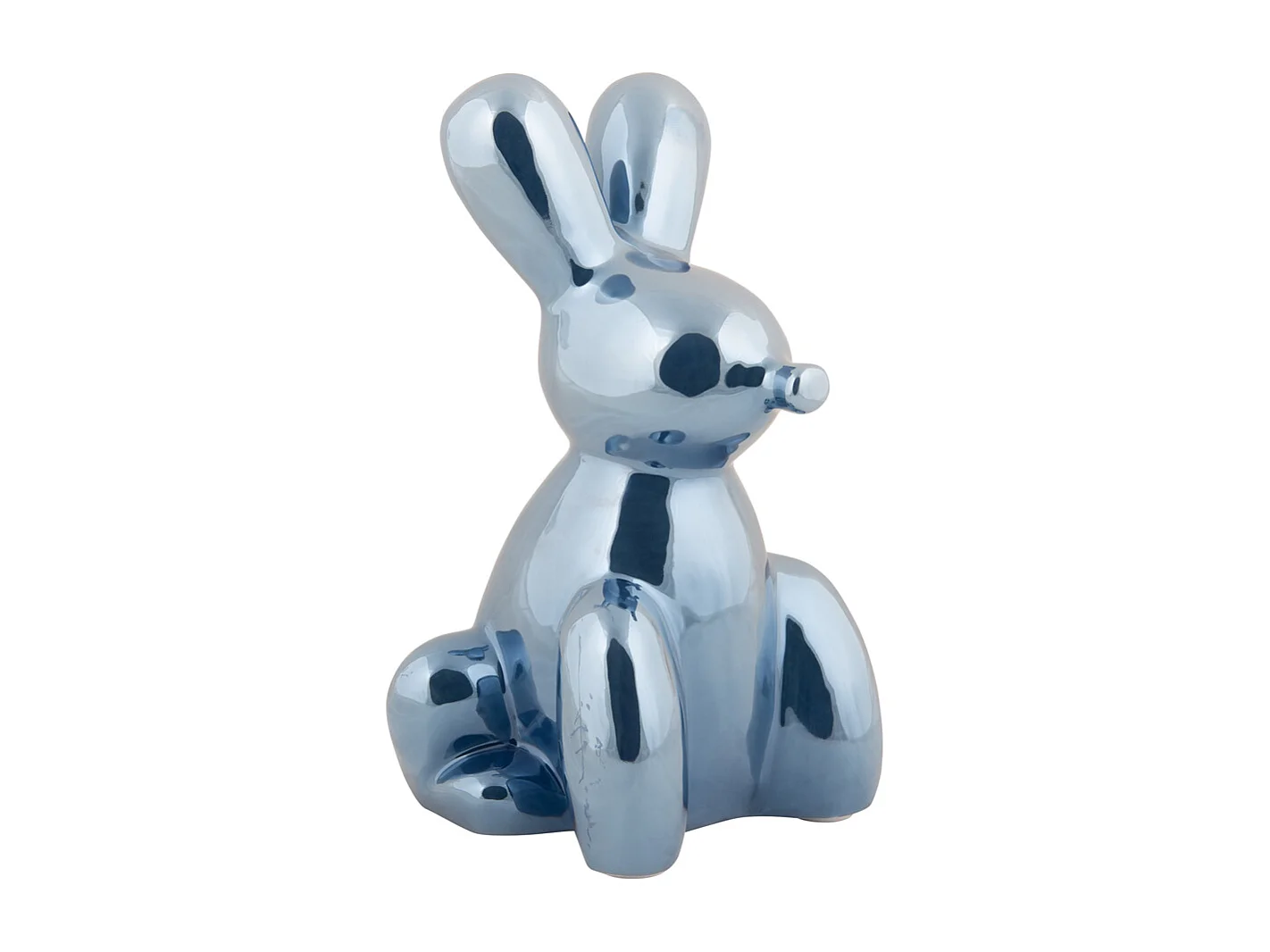 Image Lapin Grand - Plaqué bleu foncé