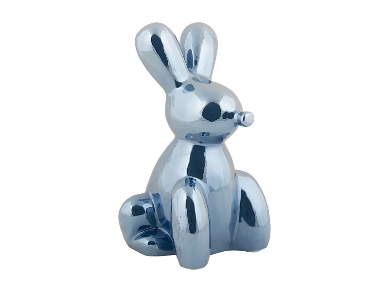 Image Lapin Grand - Plaqué bleu foncé