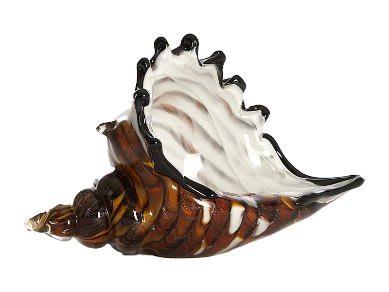 Ornament SHELL - 22x10x12cm - Bruin