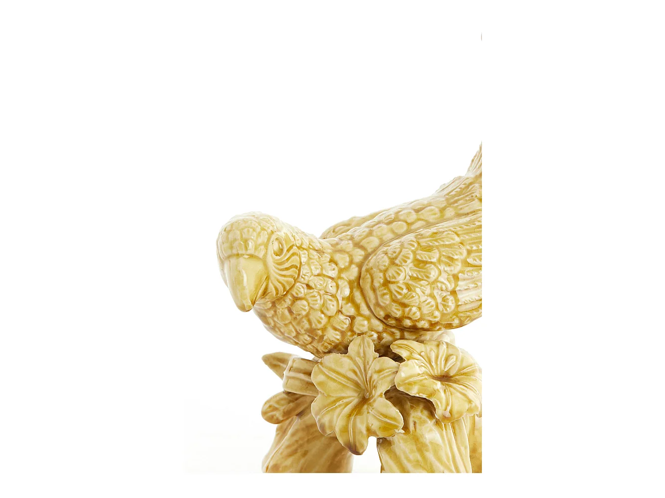 Ornement OISEAU - 21,5x17x35cm - Jaune