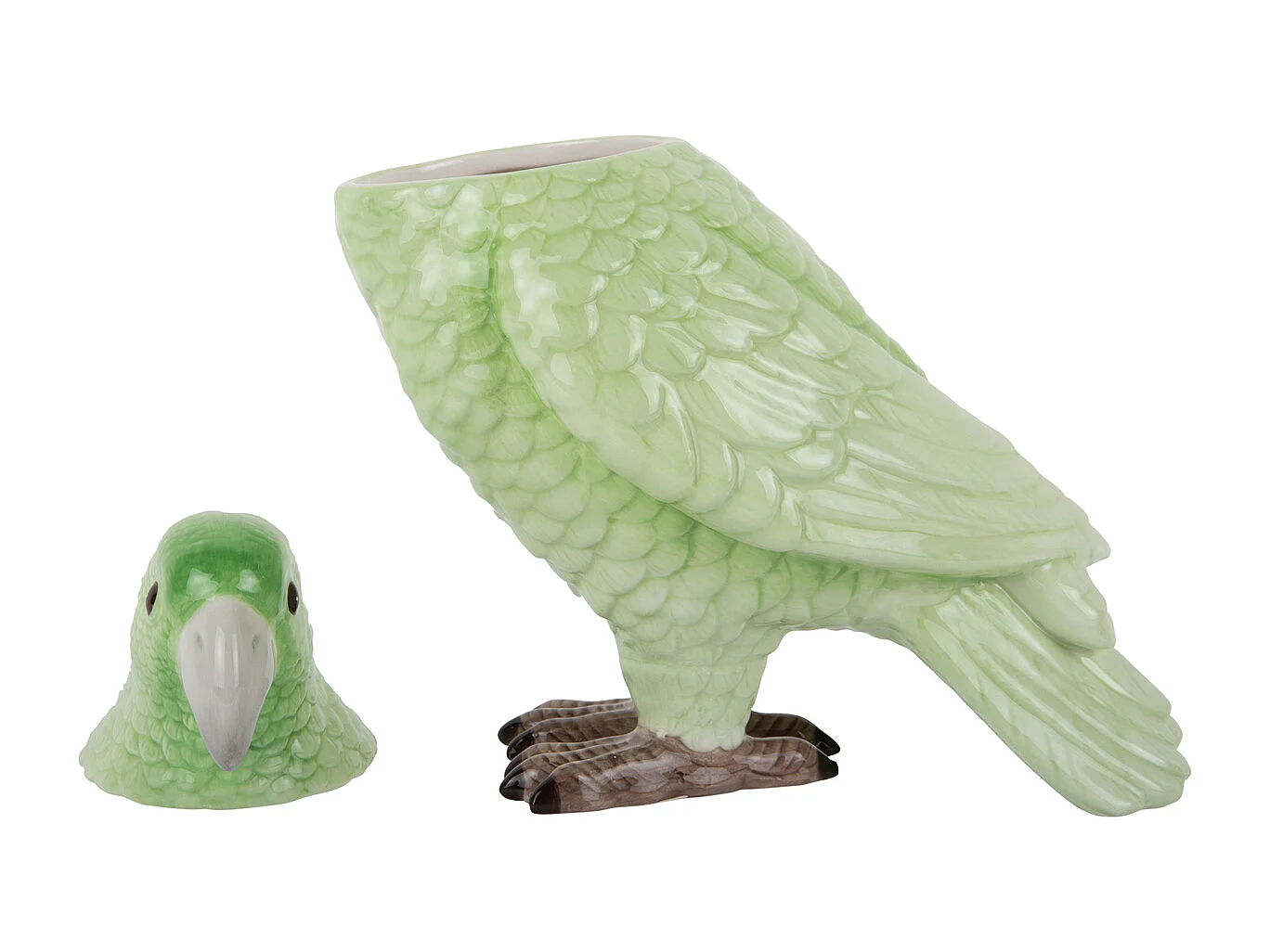 Pot de rangement Oiseau - Vert tendre