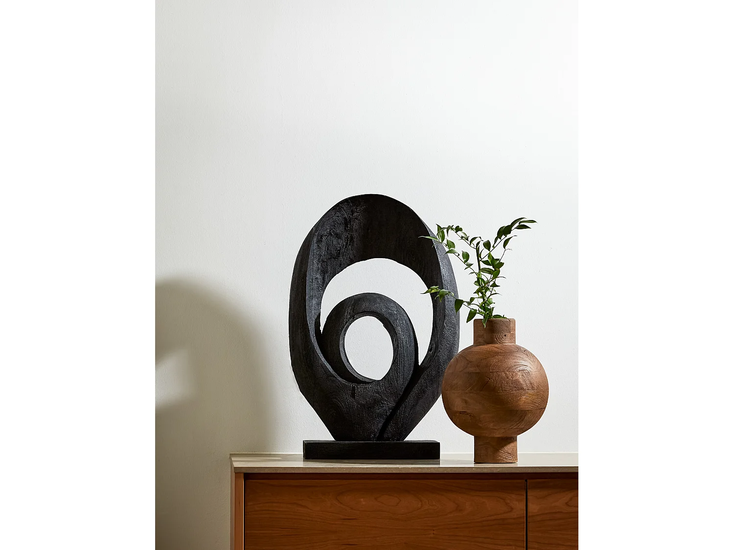 Ornament RANDA - 30x9x46cm - Zwart