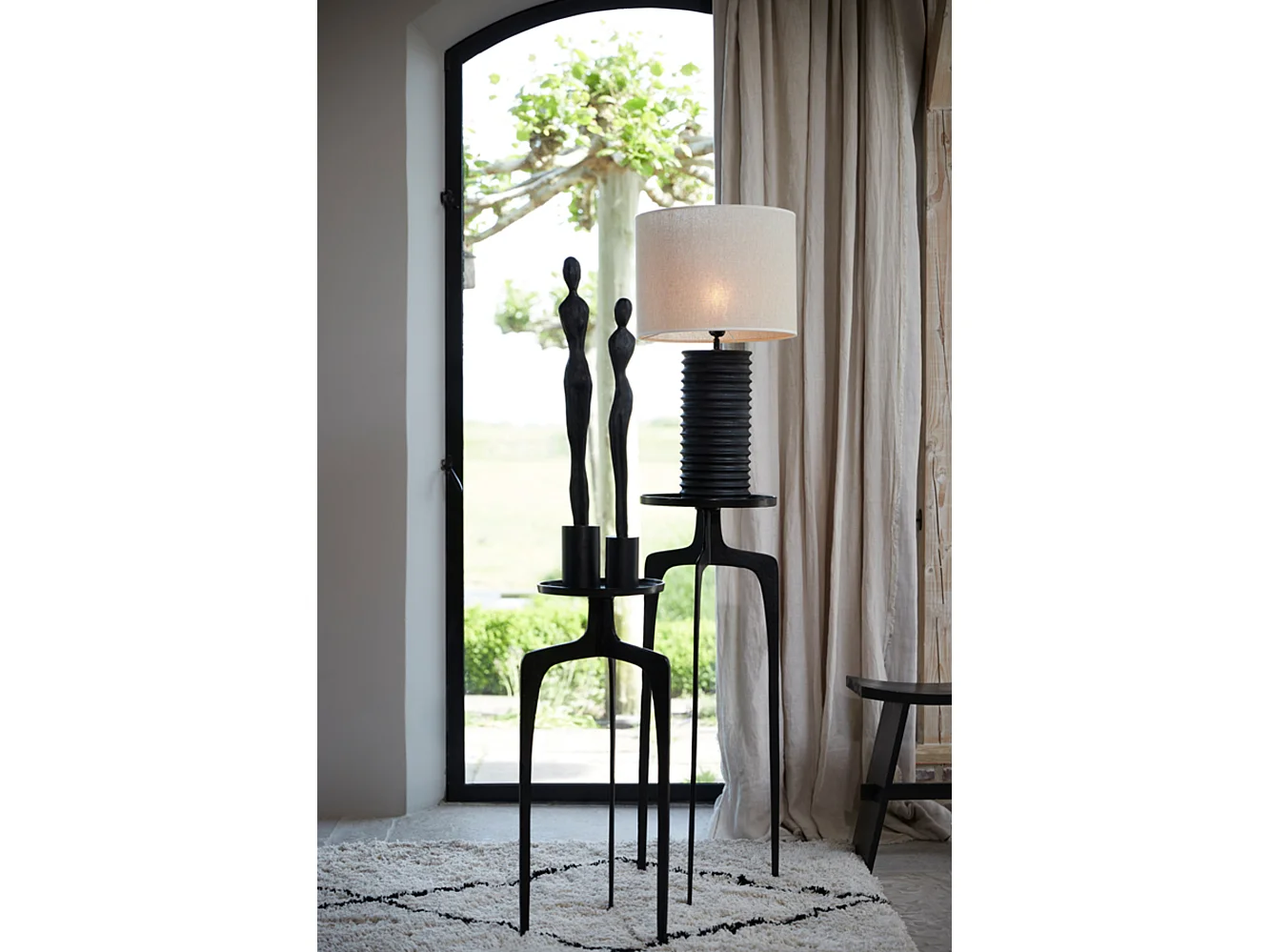 Ornement KATOPA - Ø9,5x90cm - Noir