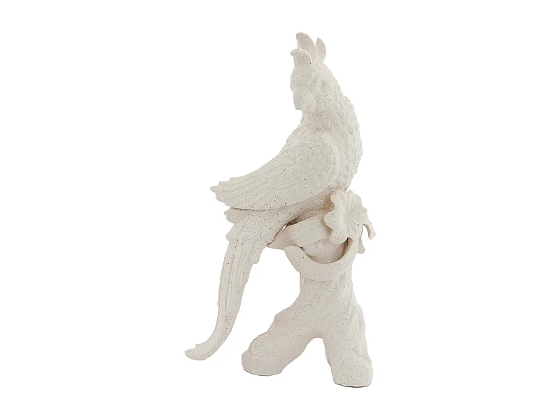 Ornament VOGEL - 22,5x14x39cm - Weiß