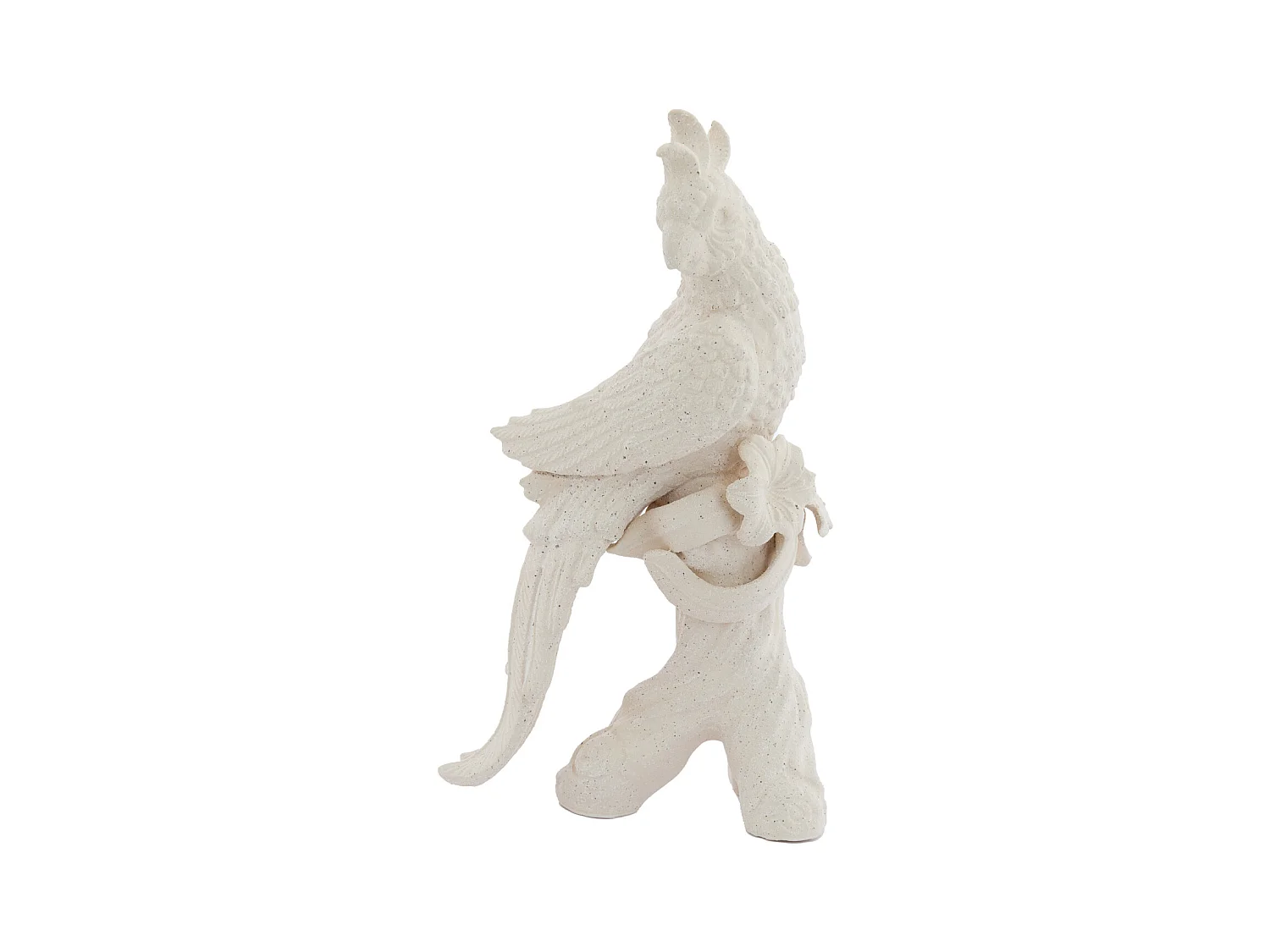 Ornement OISEAU - 22,5x14x39cm - Blanc