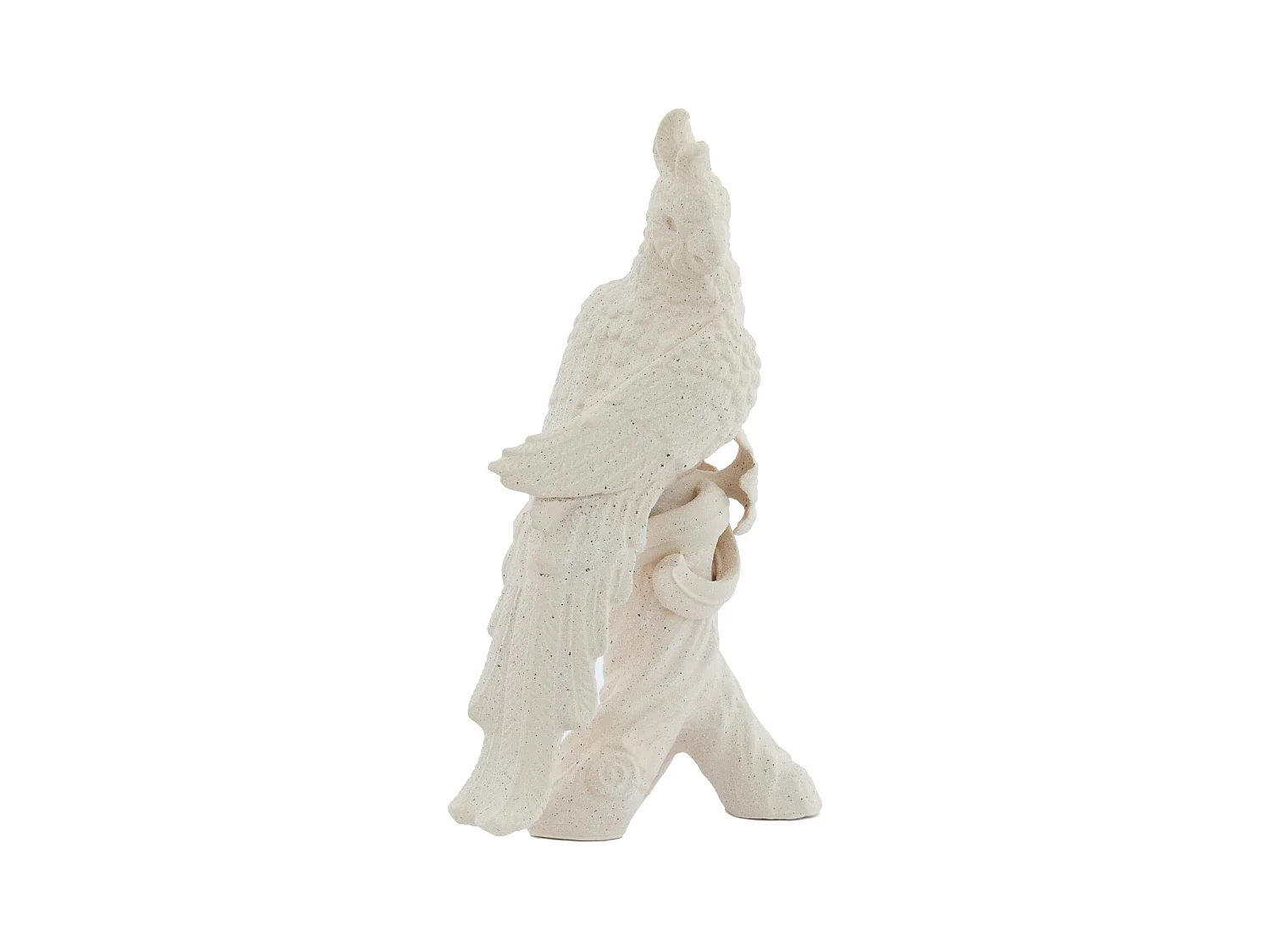 Ornement OISEAU - 22,5x14x39cm - Blanc