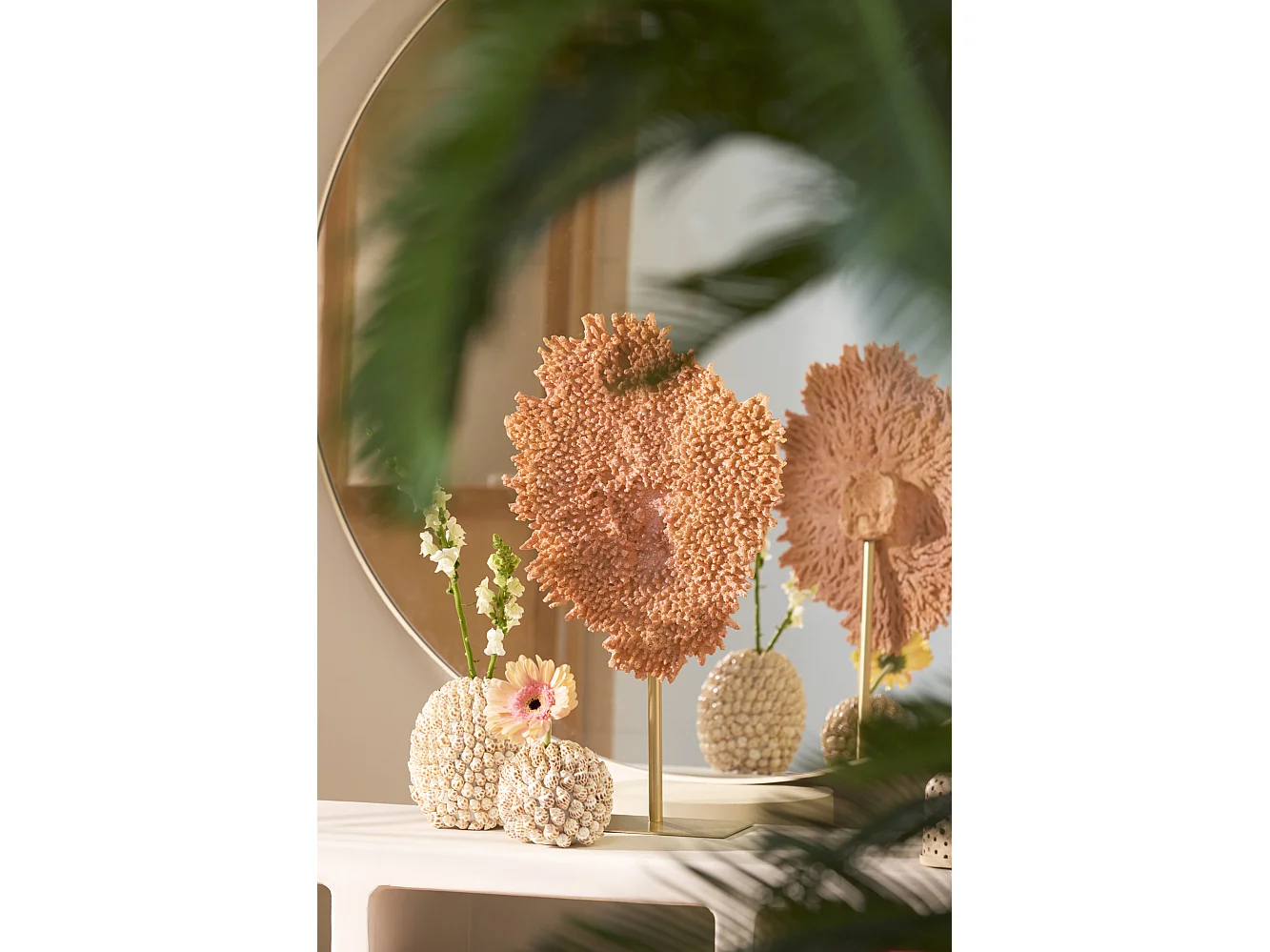 Ornement CORAIL - 37x31x61,5cm - Orange