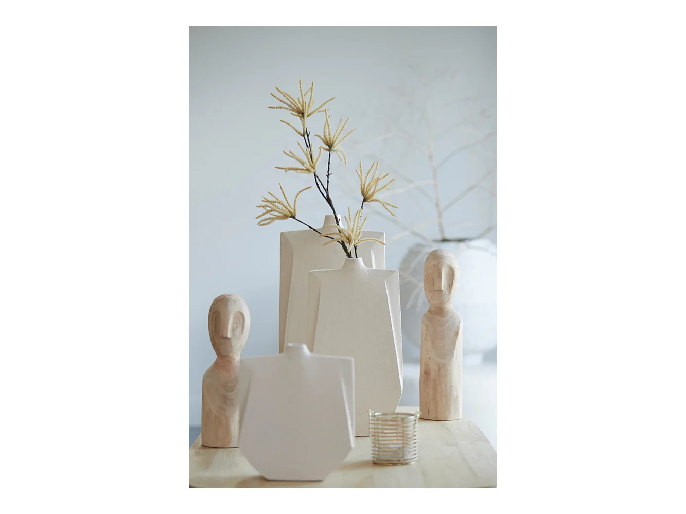 Ornement LUMUNA - 12,5x12x32,5cm - Marron